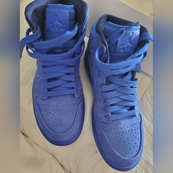 Womens Blue Void Jordan 1 High - Picture 2 of 10